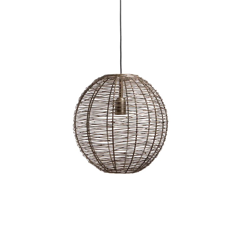 Hanglamp NATHAN antiek brons Ø45x45cm - 8720938439339 - Wohi.nl