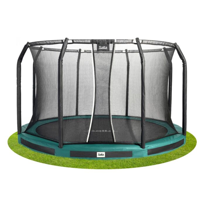 Salta Trampoline Premium Ground met Net - Green - 251 cm (5851G)