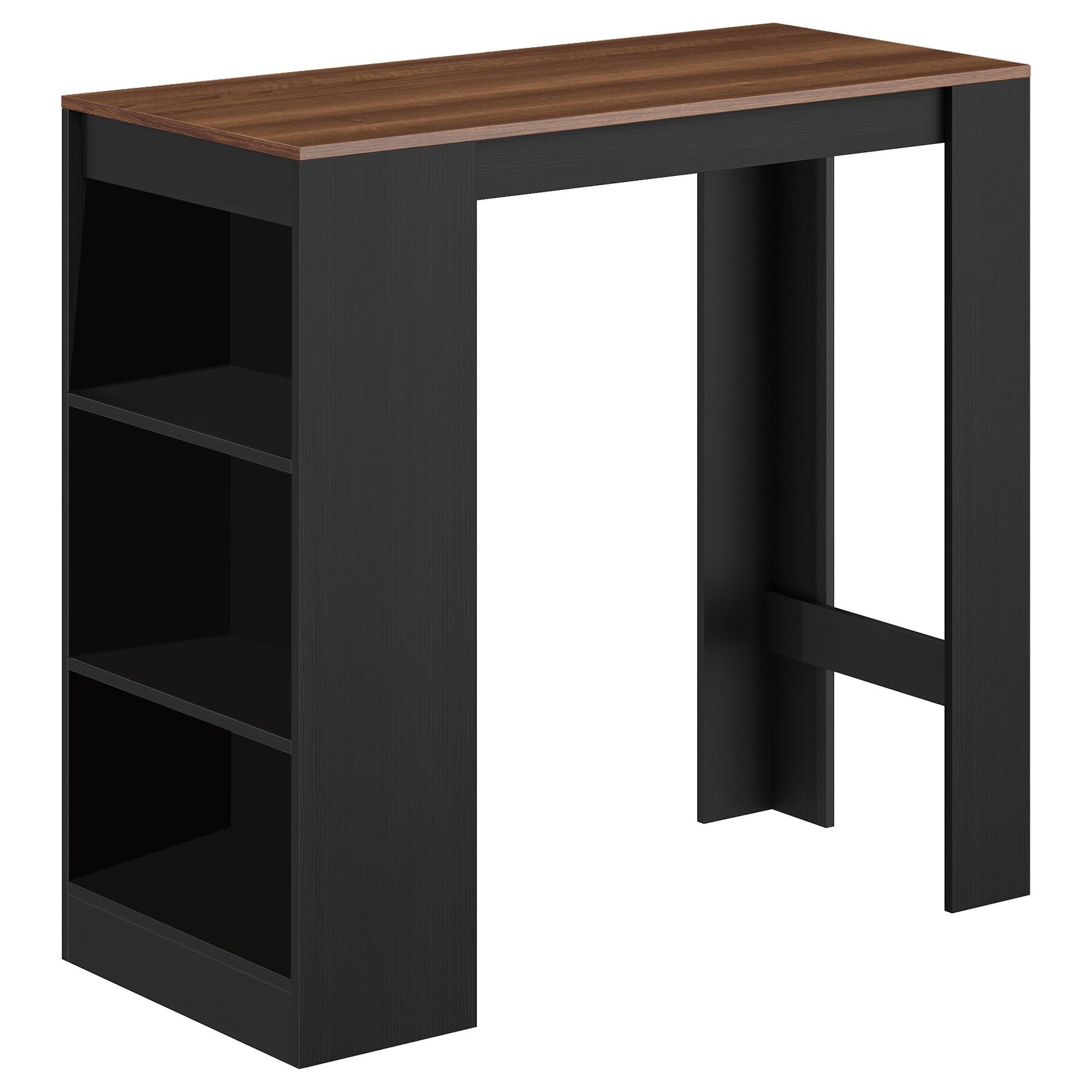 Vicco Bartafel set Fyrk, Antiek hout, 120 x 50 cm met 2 barkrukken