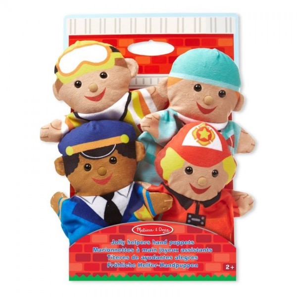 Afbeelding Melissa & Doug handpoppen jolly helpers 4 poppen door Wohi.nl