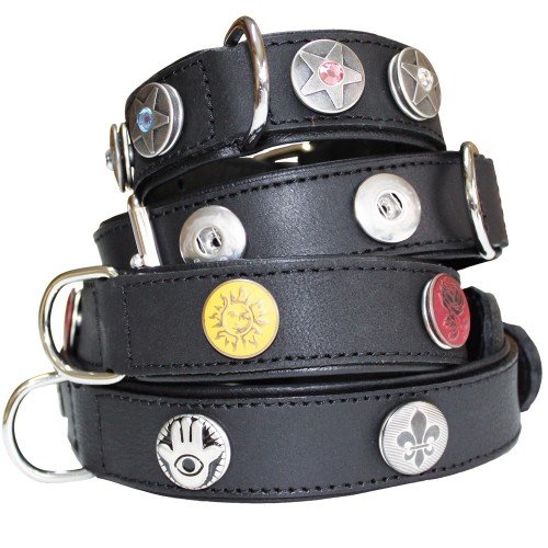 Afbeelding Halsband Zwart 35cm x 32mm door Wohi.nl