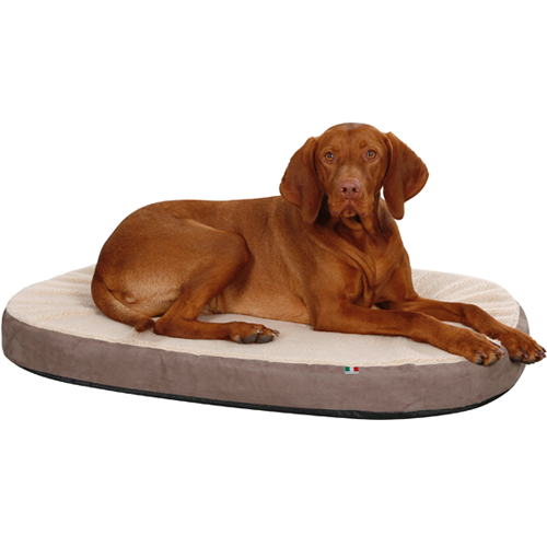 Afbeelding Kerbl Hondenmatras met traagschuim ovaal 72x52 cm beige en grijs 80332 door Wohi.nl