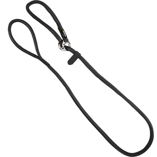 Kerbl Slip hondenriem Roma 1,7 m leer zwart 81099