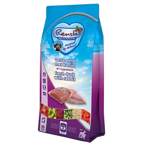 Afbeelding Renske Super Premium Adult Verse Eend & Konijn hondenvoer 12 kg door Wohi.nl