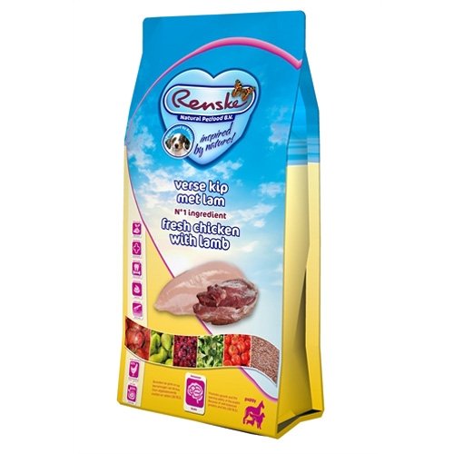 Afbeelding Renske Super Premium Puppy Kip & Lam hondenvoer 2 kg door Wohi.nl