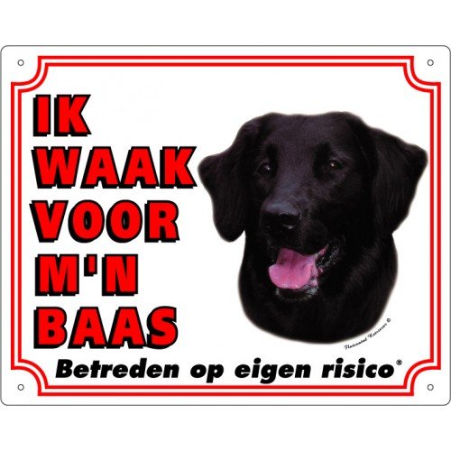 Waakbord Flatcoated Retriever