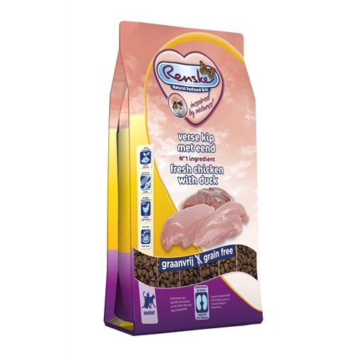 Afbeelding Renske Kat Super Premium Senior Verse Kip & Eend 6 kg door Wohi.nl