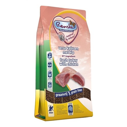 Afbeelding Renske Kat Super Premium Kitten Verse Kalkoen & Kip 6 kg door Wohi.nl