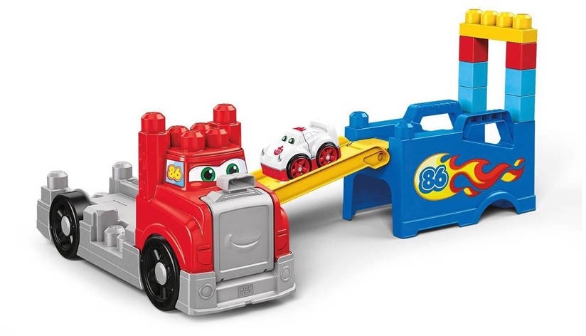 Afbeelding Mega Bloks blokken Storytelling Bouw & Race Rig 16-delig door Wohi.nl