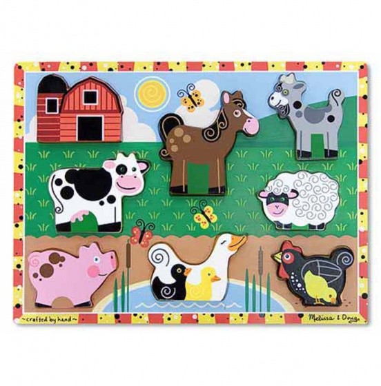 Afbeelding Melissa & Doug Houtpuzzel Boerderijdiere door Wohi.nl