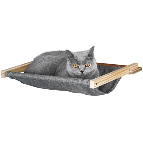 Afbeelding Kerbl Wandgemonteerd kattenhangmat Tofana 45x40 cm grijs 81544 door Wohi.nl