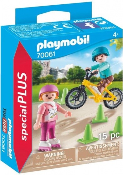 Afbeelding Playmobil 70061 Kinderen Met Fiets En Skates (4370612) door Wohi.nl