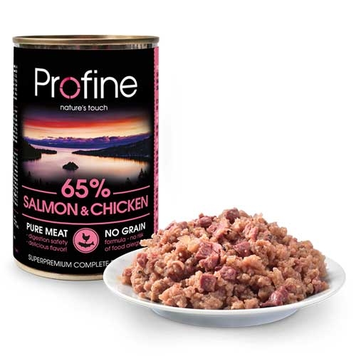 Afbeelding Profine Pure Meat Zalm & Kip 6x400gr door Wohi.nl