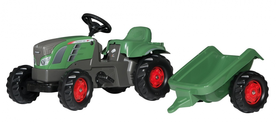 Tractor Fendt Vario 516, Rollykid M. Aanhanger.