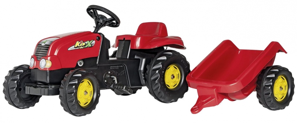 Afbeelding Rolly Toys traptractor RollyKid-X junior rood door Wohi.nl