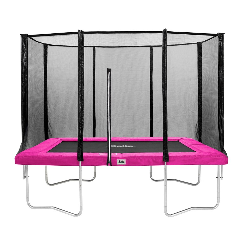 Afbeelding Salta Rechthoekige Trampoline met Veiligheidsnet Roze 214x305 cm door Wohi.nl