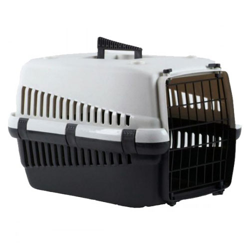 Transportbox Houston large grijs/wit