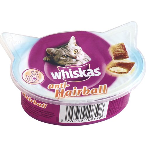 Afbeelding Whiskas Snack Hairbal 8 x 60 Gr door Wohi.nl
